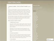 Tablet Screenshot of animalwelfareguardian.com